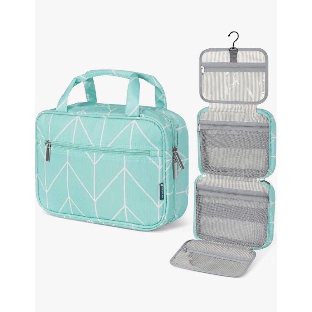 PAVILIA Hanging Toiletry Bag for Women, Portable Makeup Organizer, Teal
Large